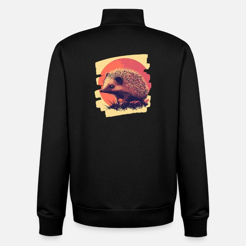 Igel - Unisex Organic Zip Sweatshirt von Stanley/Stella - Schwarz