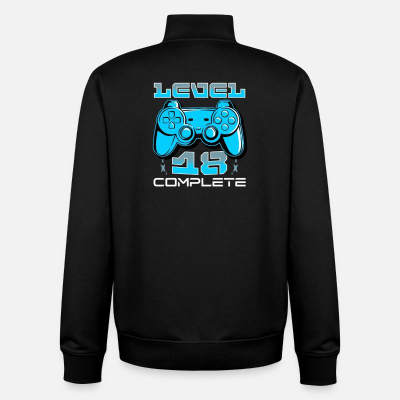 Level 18 Complete Gamepad - Unisex Organic Zip Sweatshirt by Stanley/Stella - black