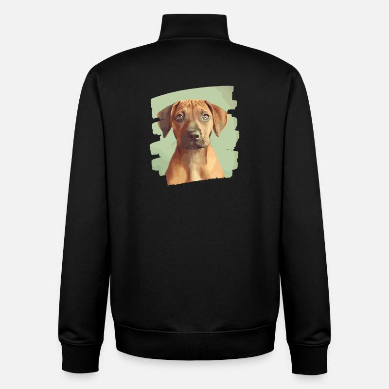 Rhodesian Ridgeback - Unisex Organic Zip Sweatshirt by Stanley/Stella - black