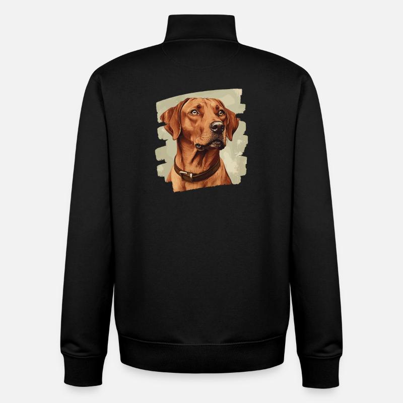 Rhodesian Ridgeback - Unisex Organic Zip Sweatshirt von Stanley/Stella - Schwarz