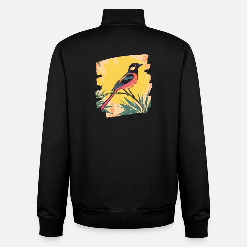 Canari - Sweat zippé unisexe en coton bio Stanley/Stella - noir