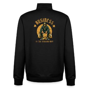Gangster Leben - Unisex Organic Zip Sweatshirt von Stanley/Stella - Schwarz - Hinten - AI Model Male 185 light (185cm)