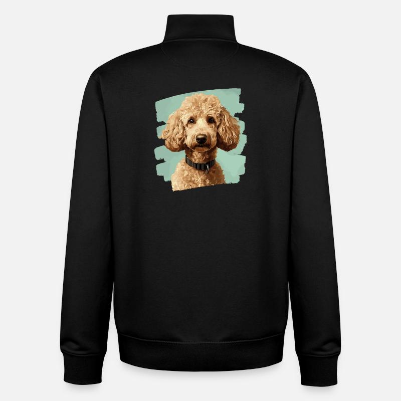 Caniche - Sweat zippé unisexe en coton bio Stanley/Stella - noir