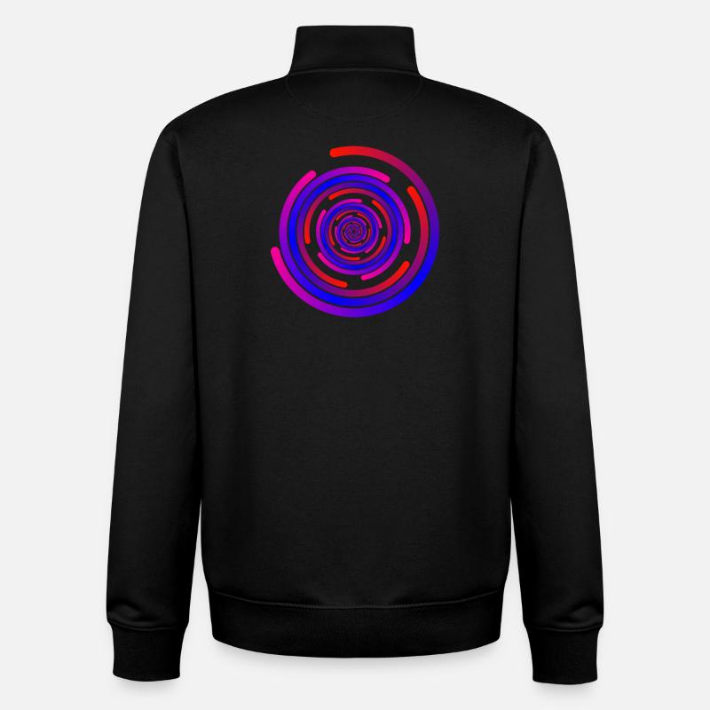 crazy circles - Unisex Organic Zip Sweatshirt by Stanley/Stella - black
