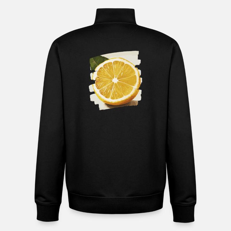 Zitrone - Unisex Organic Zip Sweatshirt von Stanley/Stella - Schwarz