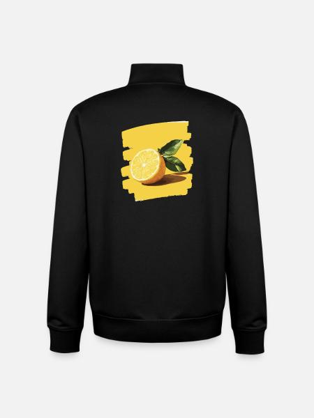 Citron - Sweat zippé unisexe en coton bio Stanley/Stella - noir