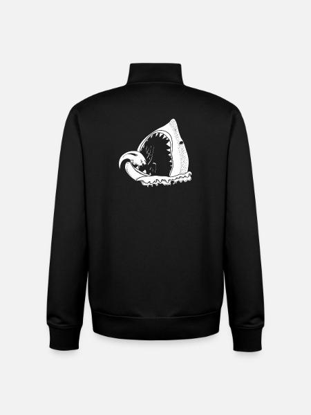 white shark - Unisex Organic Zip Sweatshirt von Stanley/Stella - Schwarz