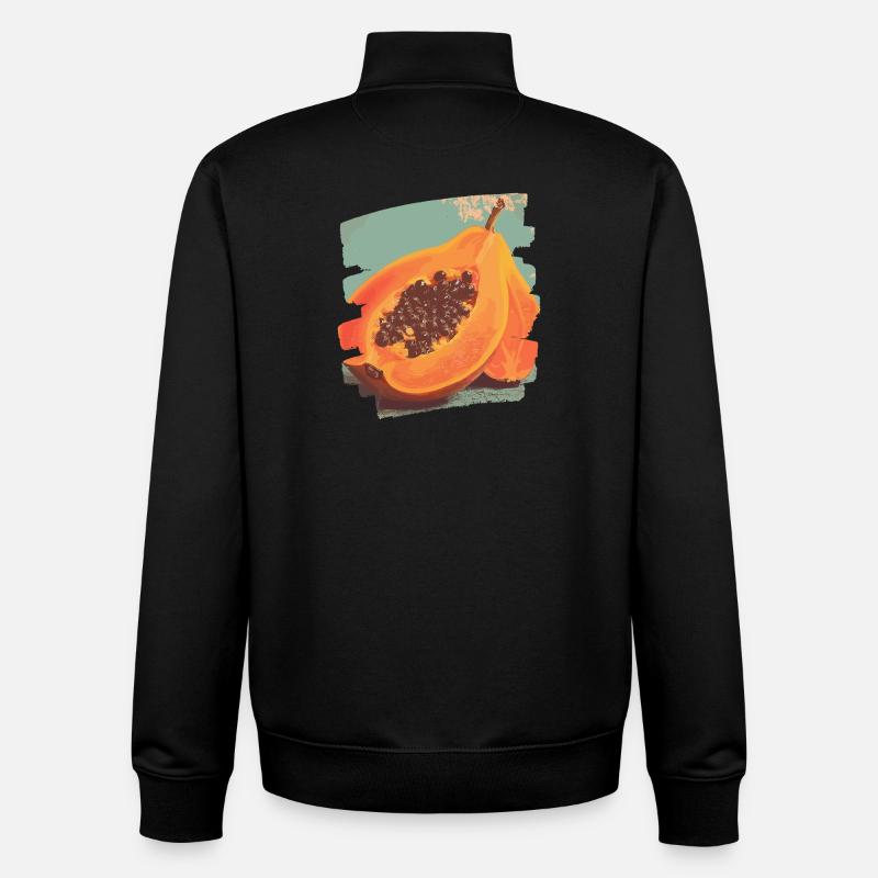 Papaye - Sweat zippé unisexe en coton bio Stanley/Stella - noir