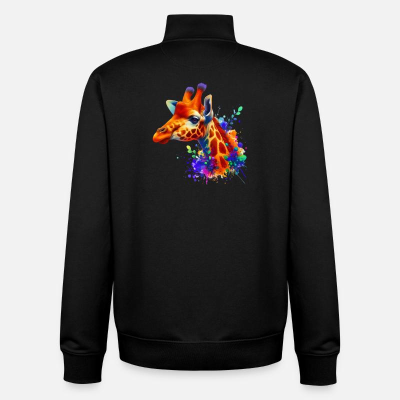 Giraffe - Unisex Organic Zip Sweatshirt von Stanley/Stella - Schwarz
