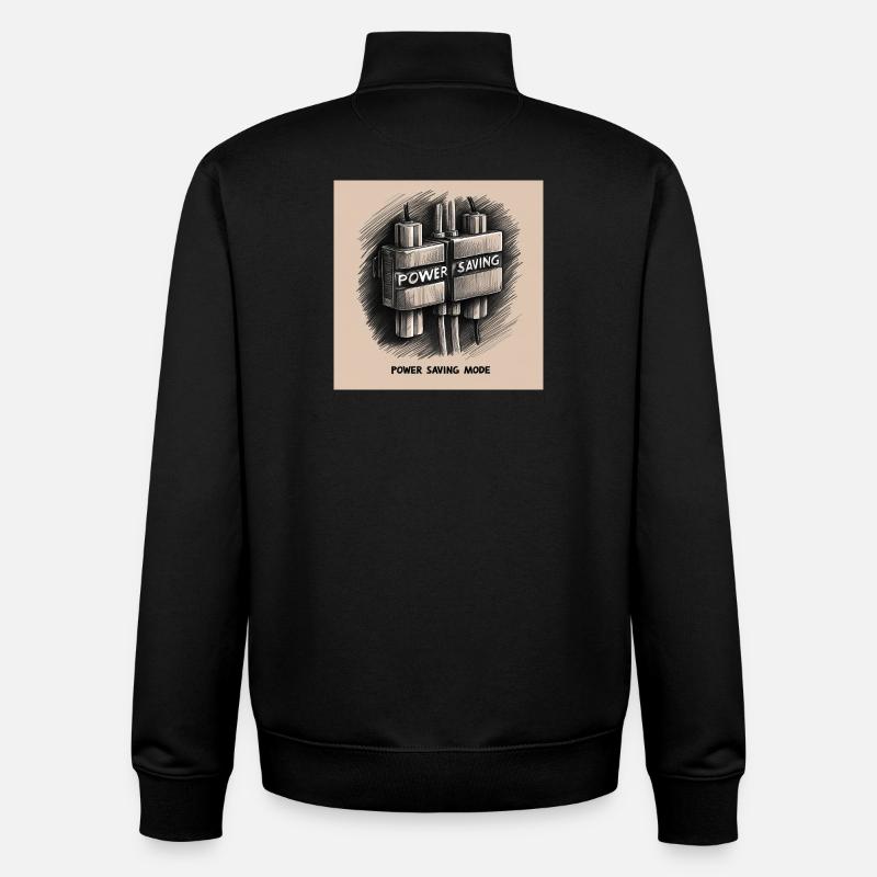 Energiesparmodus - Unisex Organic Zip Sweatshirt von Stanley/Stella - Schwarz