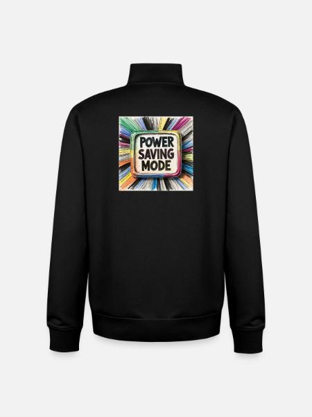 Power Saving Mode - Unisex Organic Zip Sweatshirt by Stanley/Stella - black
