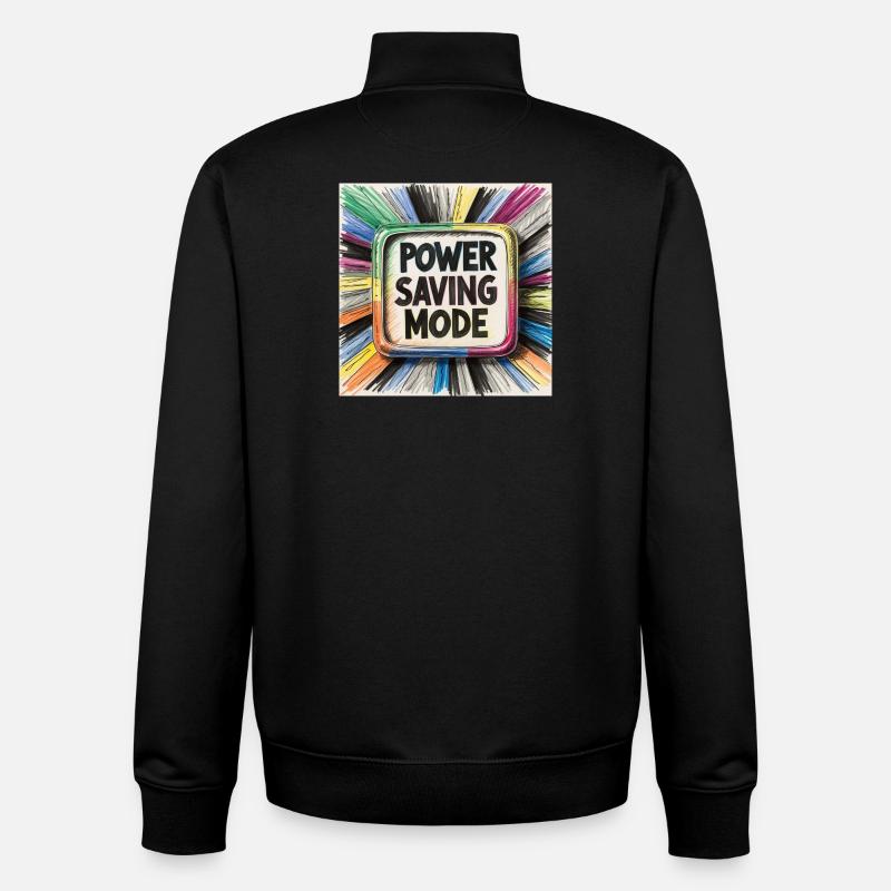Mode d’économie d’énergie - Sweat zippé unisexe en coton bio Stanley/Stella - noir