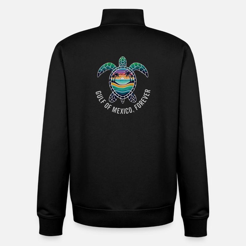 Golfe du Mexique pour toujours - Sweat zippé unisexe en coton bio Stanley/Stella - noir
