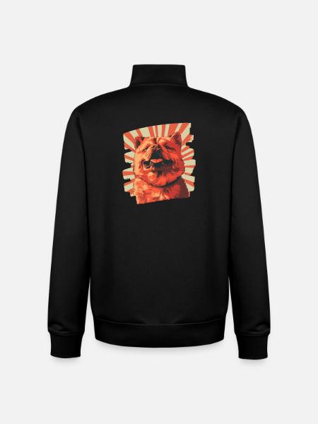 Chow Chow - Sweat zippé unisexe en coton bio Stanley/Stella - noir