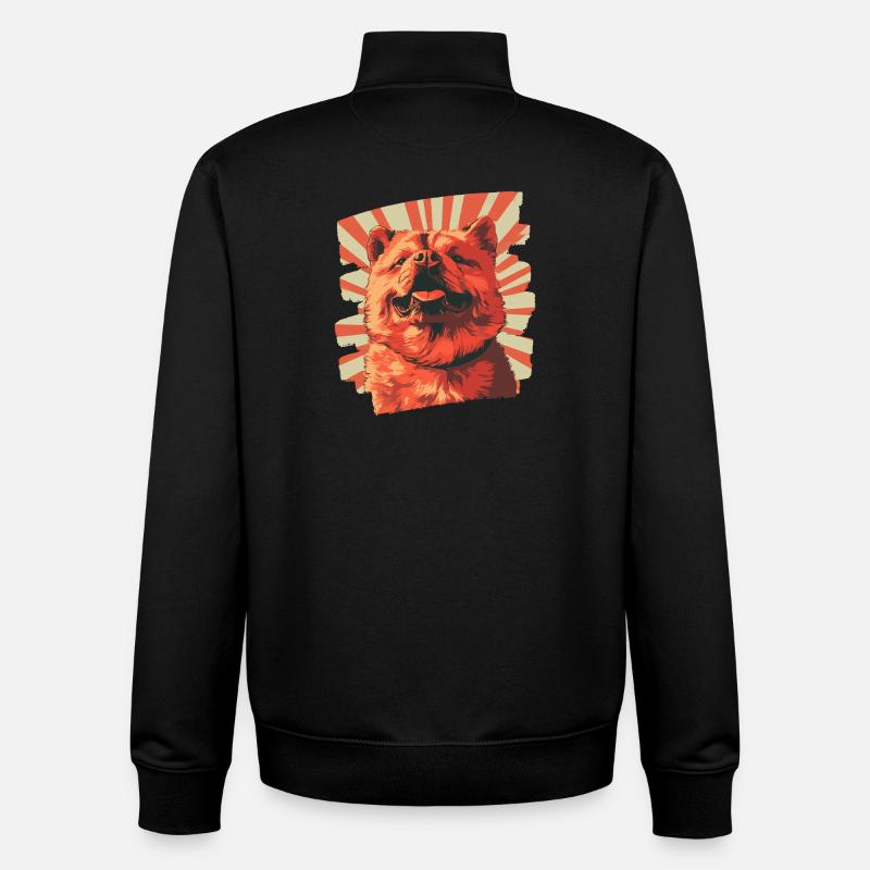 Chow Chow - Unisex Organic Zip Sweatshirt by Stanley/Stella - black
