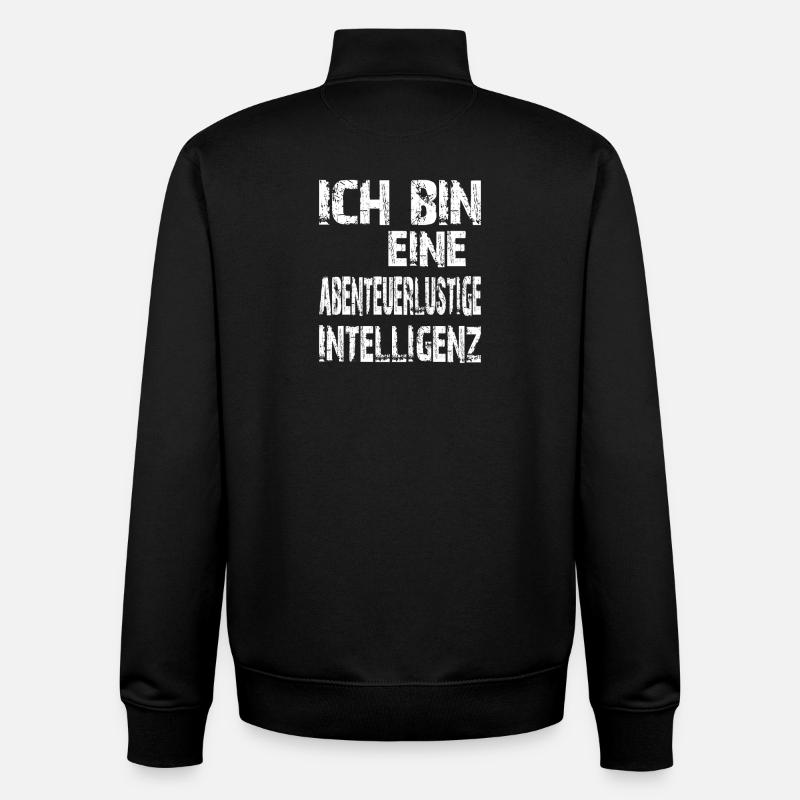 L’IA dit une intelligence aventureuse - Sweat zippé unisexe en coton bio Stanley/Stella - noir