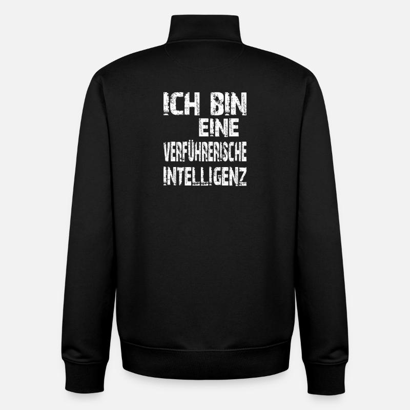 L’IA dit : Je suis une intelligence séduisante - Sweat zippé unisexe en coton bio Stanley/Stella - noir