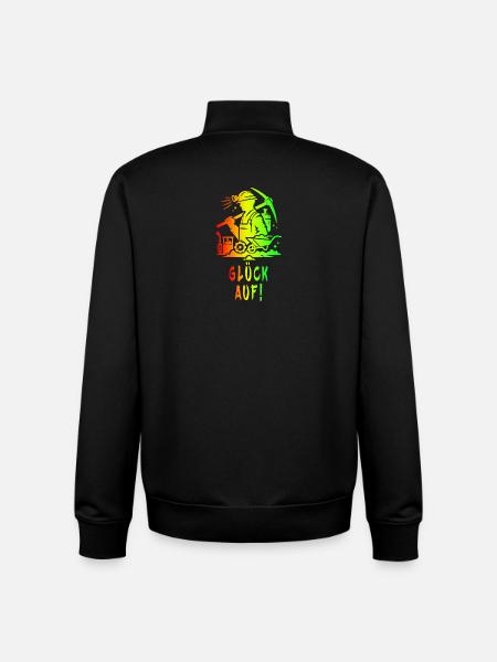 Good luck! Mining Design - Unisex Organic Zip Sweatshirt by Stanley/Stella - black