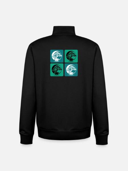 Bonsai Yin Yang - Unisex Organic Zip Sweatshirt by Stanley/Stella - black