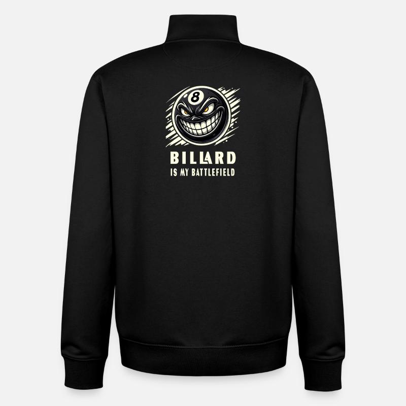 Billiards is my - Unisex Organic Zip Sweatshirt by Stanley/Stella - black