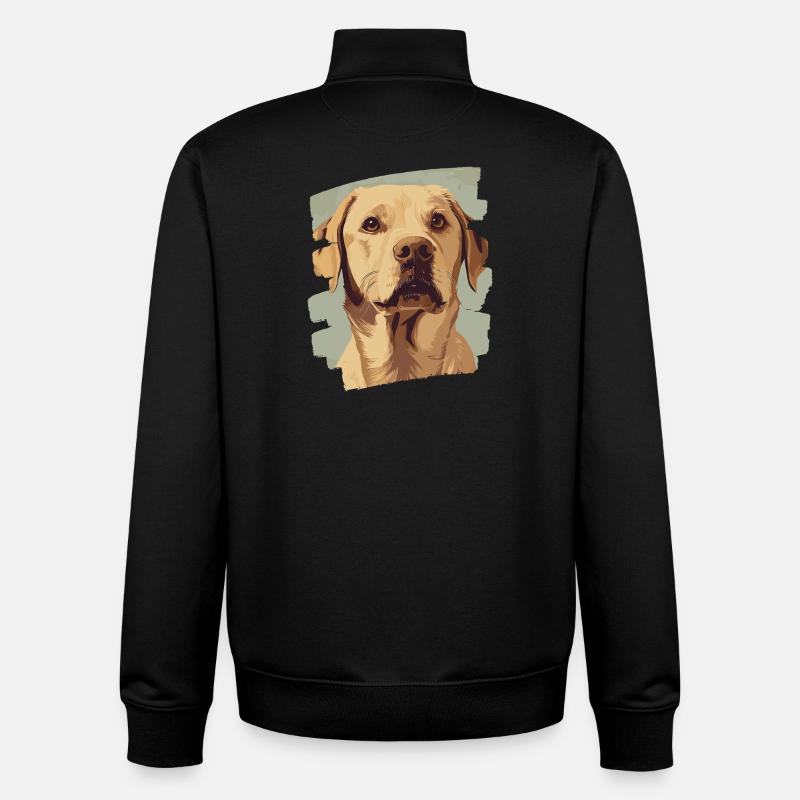 Labrador - Sweat zippé unisexe en coton bio Stanley/Stella - noir