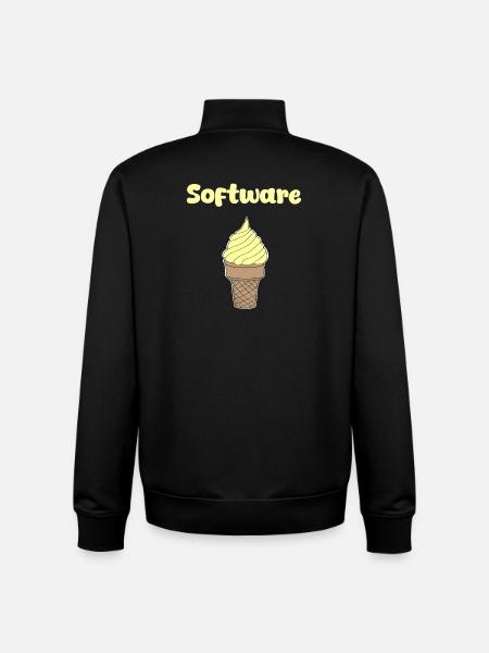 Software Eis Vanille - Unisex Organic Zip Sweatshirt von Stanley/Stella - Schwarz