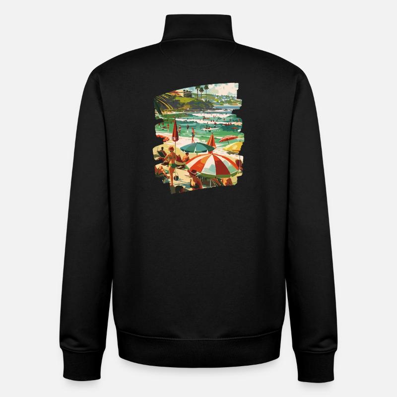 Surfer - Unisex Organic Zip Sweatshirt von Stanley/Stella - Schwarz