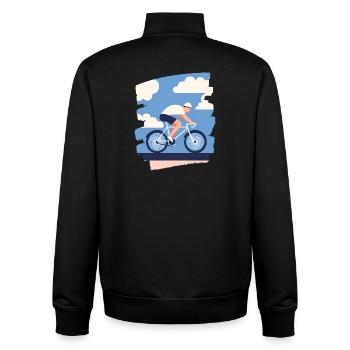 Road Bike Road Bike - Unisex Organic Zip Sweatshirt by Stanley/Stella - black - Back - AI Model Male 185 light (185cm)