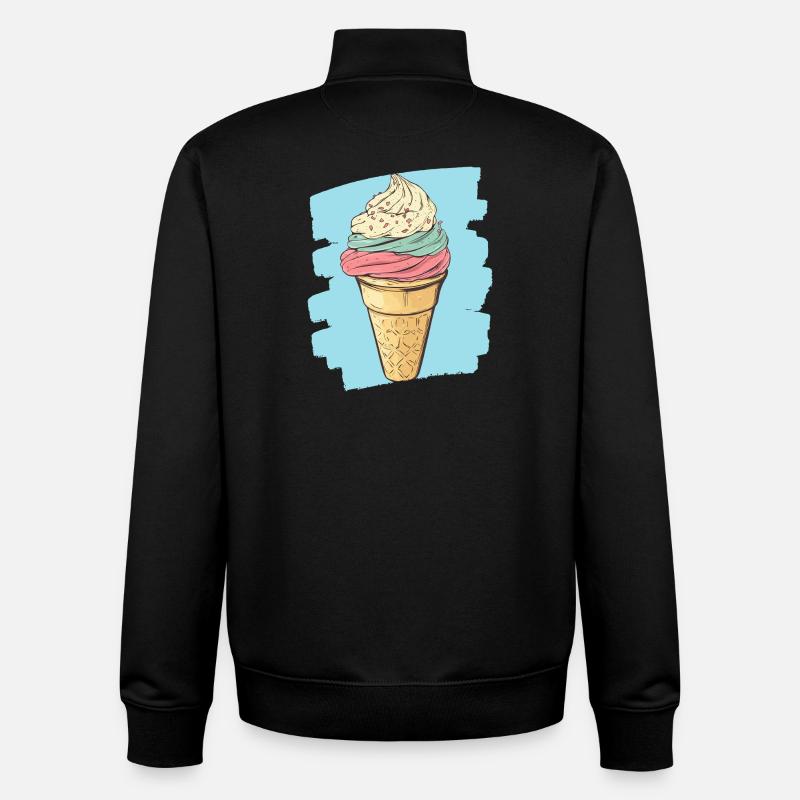 Eiscreme Eis - Unisex Organic Zip Sweatshirt von Stanley/Stella - Schwarz