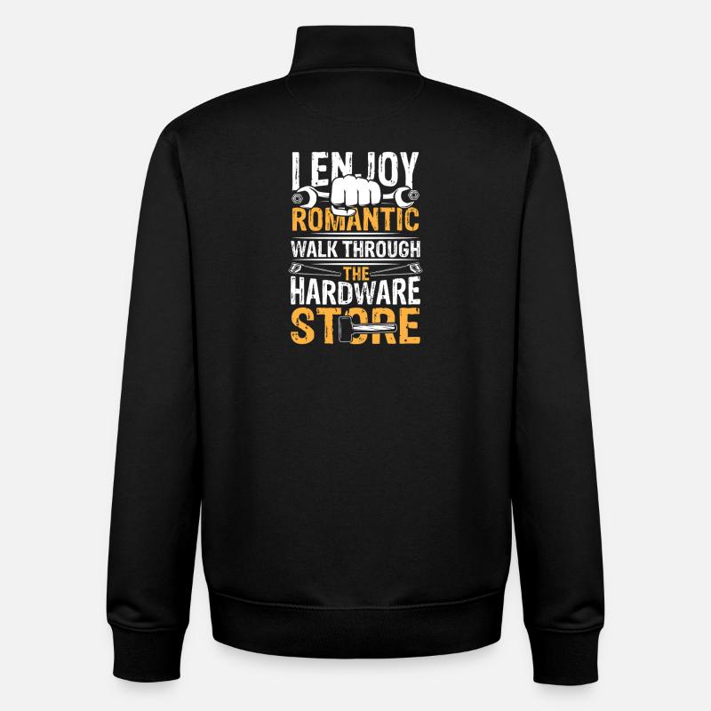 Romantic walk through hardware store - Unisex Organic Zip Sweatshirt von Stanley/Stella - Schwarz
