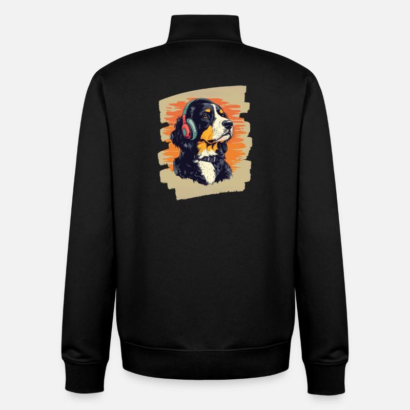 Entlebucher Sennenhund - Unisex Organic Zip Sweatshirt von Stanley/Stella - Schwarz