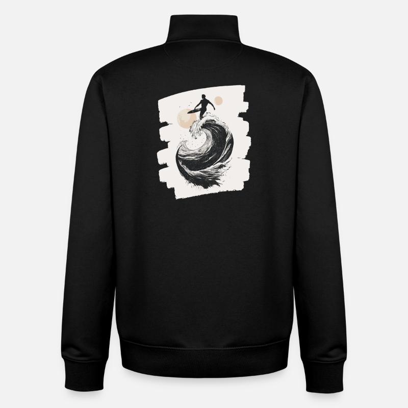 Surfer - Unisex Organic Zip Sweatshirt von Stanley/Stella - Schwarz