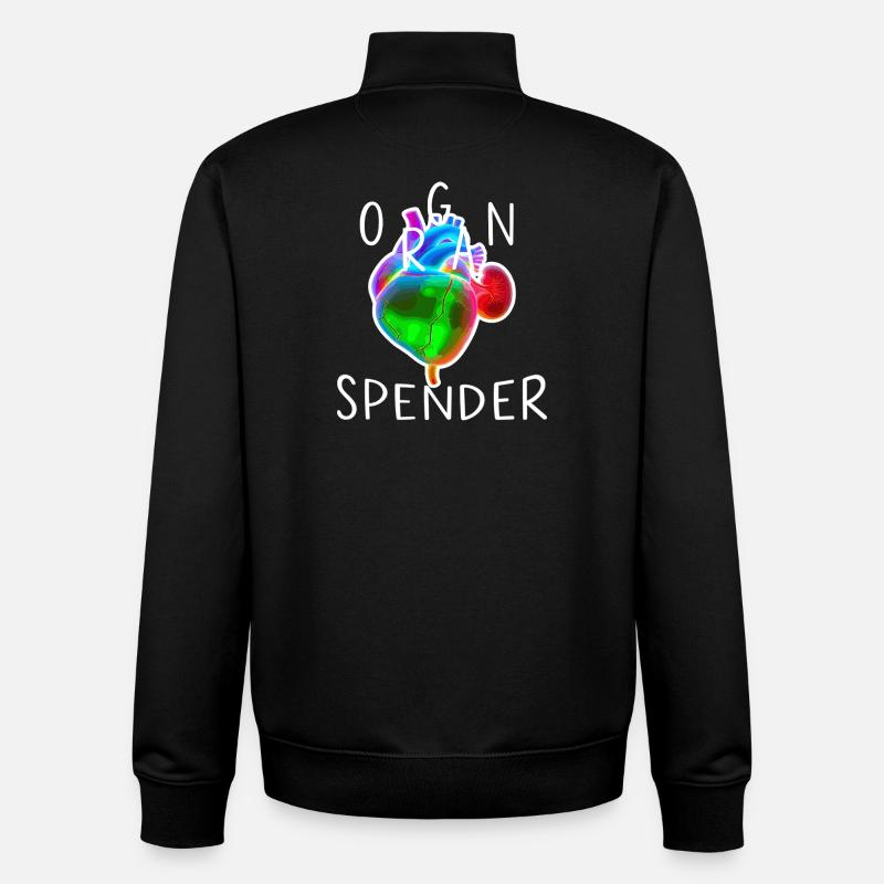 Organ Spender - Unisex Organic Zip Sweatshirt von Stanley/Stella - Schwarz