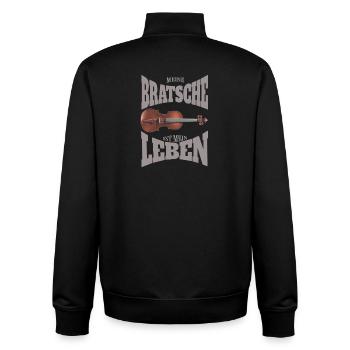 Meine Bratsche ist mein Leben Bratschist - Unisex Organic Zip Sweatshirt von Stanley/Stella - Schwarz - Hinten - AI Model Male 185 light (185cm)