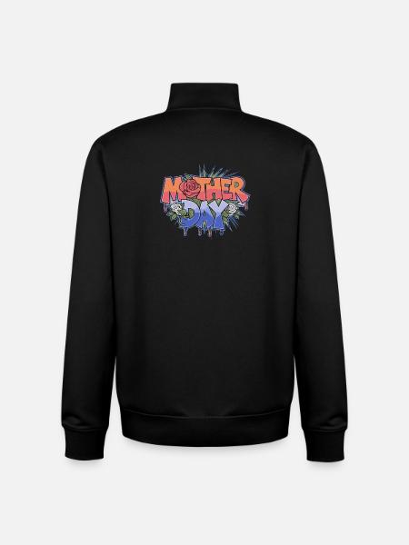 Graffiti Mother Day - Unisex Organic Zip Sweatshirt by Stanley/Stella - black