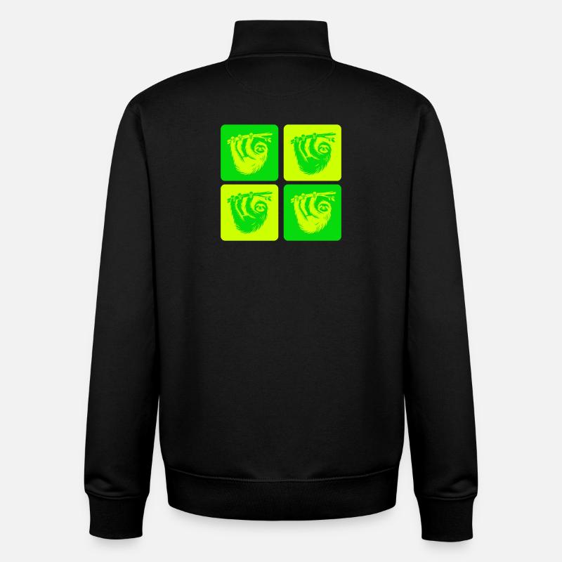 Relaxed sloth – take it easy - Unisex Organic Zip Sweatshirt by Stanley/Stella - black