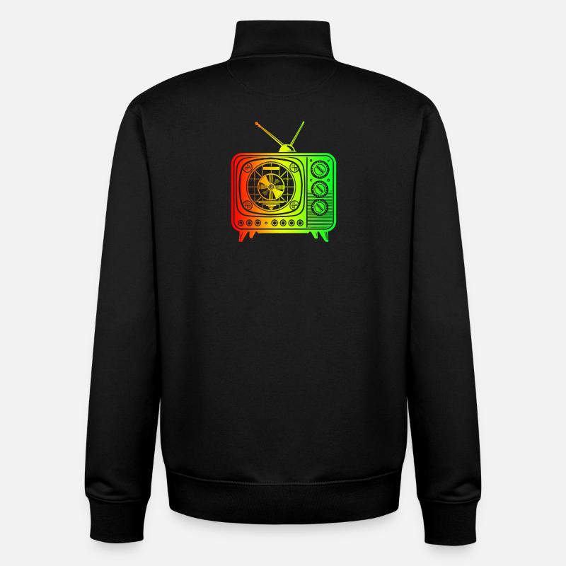 Retro TV – Oldschool Vibes - Unisex Organic Zip Sweatshirt von Stanley/Stella - Schwarz