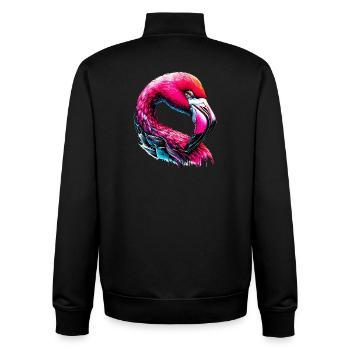 Flamingo - Unisex Organic Zip Sweatshirt von Stanley/Stella - Schwarz - Hinten - AI Model Male 185 light (185cm)