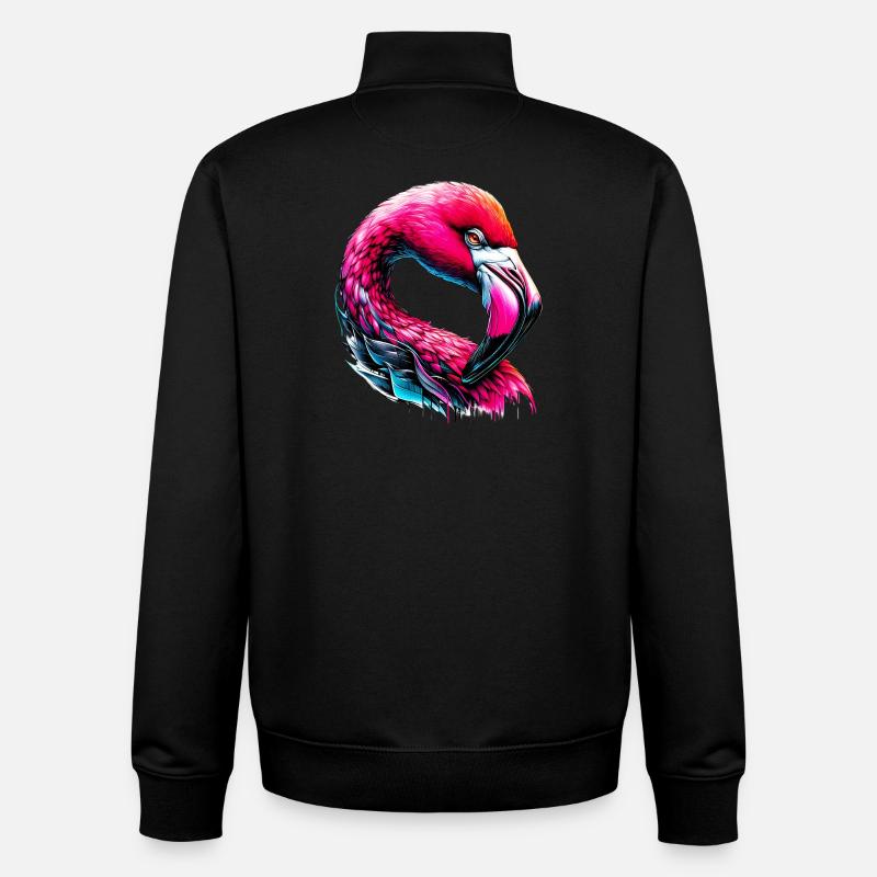 Flamant - Sweat zippé unisexe en coton bio Stanley/Stella - noir