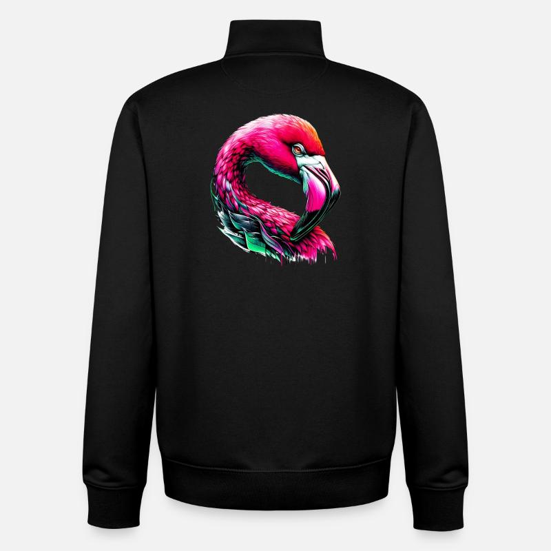 Flamant - Sweat zippé unisexe en coton bio Stanley/Stella - noir