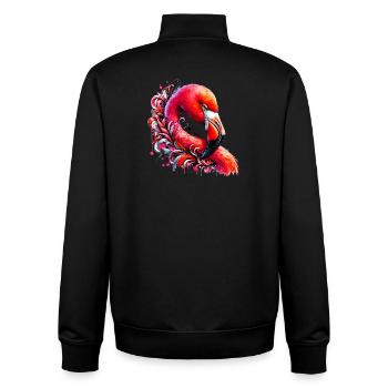 Flamingo - Unisex Organic Zip Sweatshirt von Stanley/Stella - Schwarz - Hinten - AI Model Male 185 light (185cm)