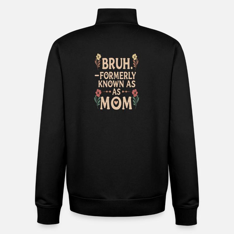 Maman échaudée - Sweat zippé unisexe en coton bio Stanley/Stella - noir
