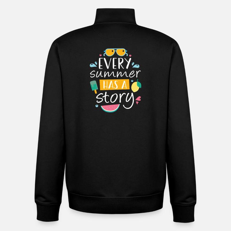 Jeder Sommer hat eine Geschichte - Unisex Organic Zip Sweatshirt von Stanley/Stella - Schwarz
