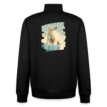 Eisbär - Unisex Organic Zip Sweatshirt von Stanley/Stella - Schwarz - Hinten - AI Model Male 185 light (185cm)
