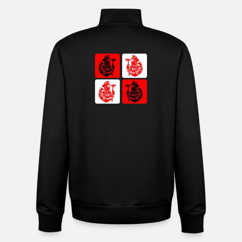 Fire brigade – courage in action - Unisex Organic Zip Sweatshirt by Stanley/Stella - black