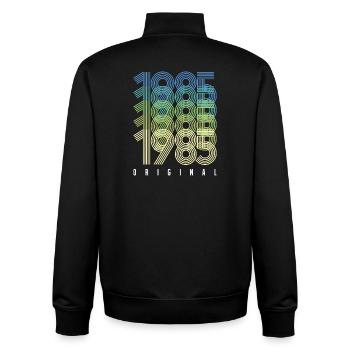 Konzentrische Jahresringe 1965 2015 - Unisex Organic Zip Sweatshirt von Stanley/Stella - Schwarz - Hinten - AI Model Male 185 light (185cm)