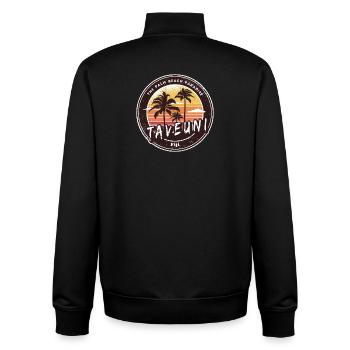 Taveuni – Fiji's Tropical Paradise - Unisex Organic Zip Sweatshirt by Stanley/Stella - black - Back - AI Model Male 185 light (185cm)