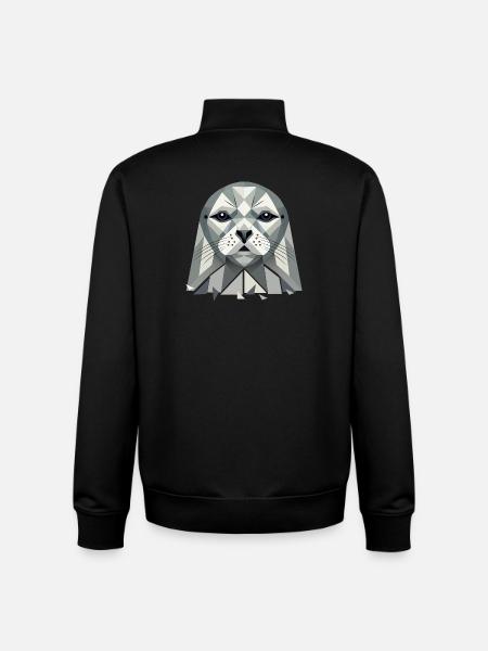 Abstract Seal – Geometric Beauty - Unisex Organic Zip Sweatshirt by Stanley/Stella - black
