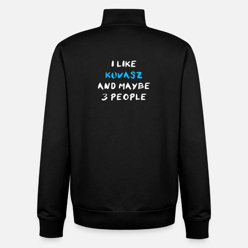 Kuvasz - Sweat zippé unisexe en coton bio Stanley/Stella - noir