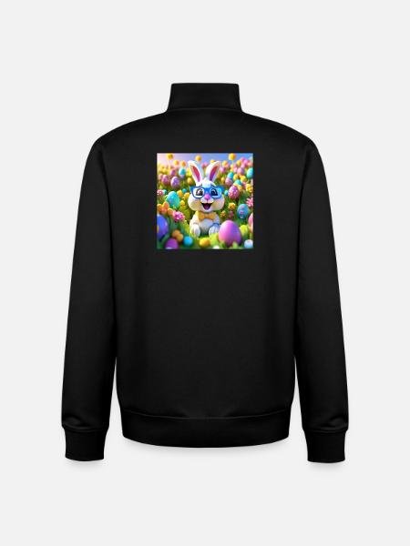 Easter, Easter, Happy Easter, Chocolate Eggs - Unisex Organic Zip Sweatshirt by Stanley/Stella - black